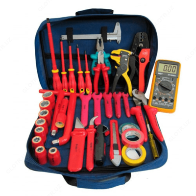 НИР-СЦБ Универсальный — набор электрика-релейщика (изолированный инструмент, 21 позиция)