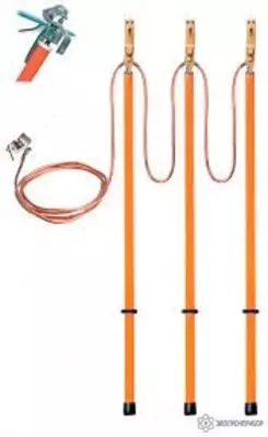 ЗПЛ-10-3/3-50 — заземление переносное линейное трехфазное (фазный зажим винтовой)