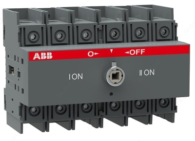 Рубильник OT100F3C реверсивный до 100А 3-полюсный для установки на DIN-рейку или монтажную плату (без ручки)