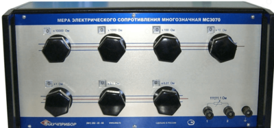 МС3070М-1 — мера электрического сопротивления постоянного тока многозначная