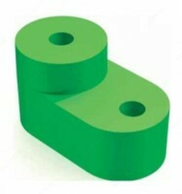 Изолятор угловой для "О" шины зеленый