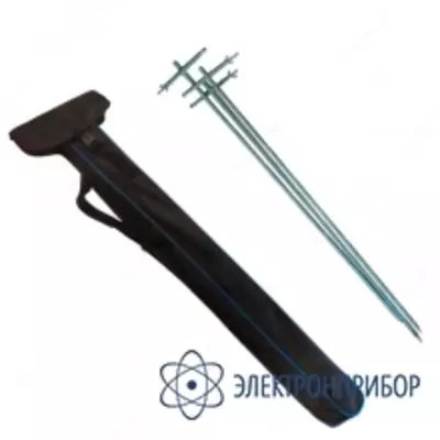 РЛПА.305177.004 — комплект штырей заземления из нержавеющей стали, длина 1 м, с сумкой, 4 шт.