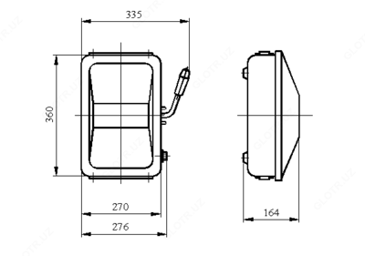 Ящик силовой с рубильником ЯБПВУ-1МУ3 100 А IP54 без ПН2 алюминиевые контакт основания