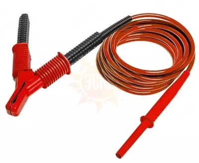 WAPRZ1X8REKRO15KV — провод измерительный 1,8м с разъемом "банан" и зажимом "крокодил" 15кВ красный