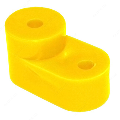 Угловой изолятор для "О" шины желтый