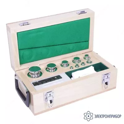 Е2-1 мг-500 г — набор гирь, класс точности E2, масса от 1 мг до 500 г, 24 шт.