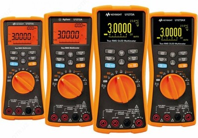 U1273A — цифровой мультиметр с OLED-дисплеем, пыле- и влагозащищенный корпус