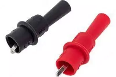 UNI-T UT-C05A(M4) — крокодил в кожухе на резьбе (комплект красный/черный), CAT III 1000V/CAT IV 600V 10А