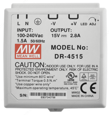 DR-45-15 Блок питания MEAN WELL