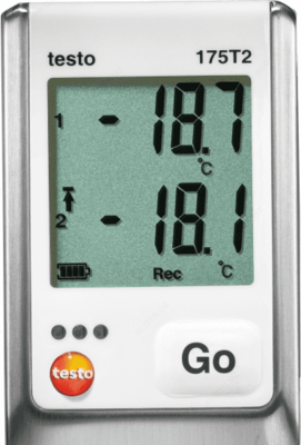 testo 175 T2 — 2х-канальный логгер данных температуры с внутренним сенсором и разъемом для внешнего зонда
