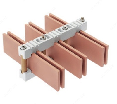 Изолятор шинный плоский ИШП 2P для шин 5 и 10 мм 180 мм IEK