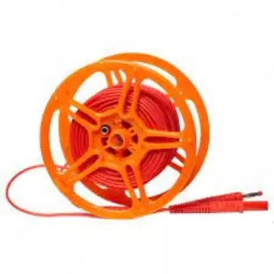 WAPRZ025REBBSZ — провод измерительный 25м на катушке с разъёмами "банан" красный