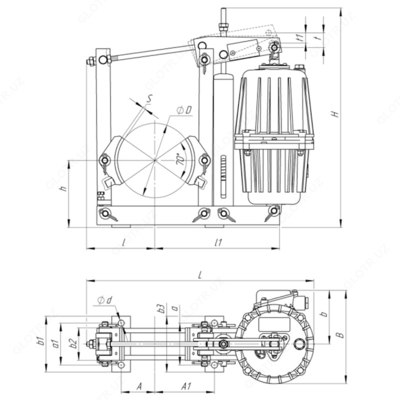 Тормоза колодочные (рамка) ТКГ-500