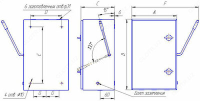 Ящик силовой с рубильником ЯБПВУ-400 А IP54 без ПН2
