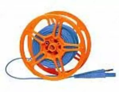 WAPRZ015BUBBSZ — провод измерительный 15м на катушке с разъёмами "банан" голубой