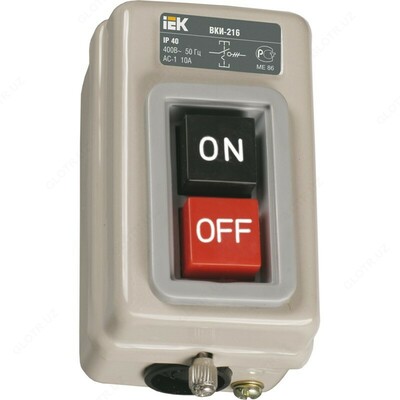 Выключатель кнопочный ВКИ-230 3р 16А 230/400В IP40 ИЭК